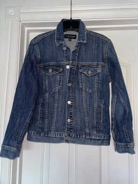 LUCKY BRAND The Tomboy Trucker Blue Denim Jacket Women's Sz Small Button Front